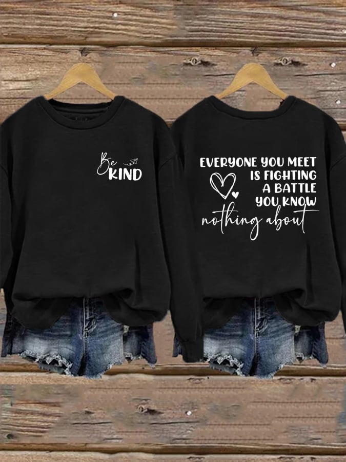 Women's Mental Health Printed Casual Sweatshirts