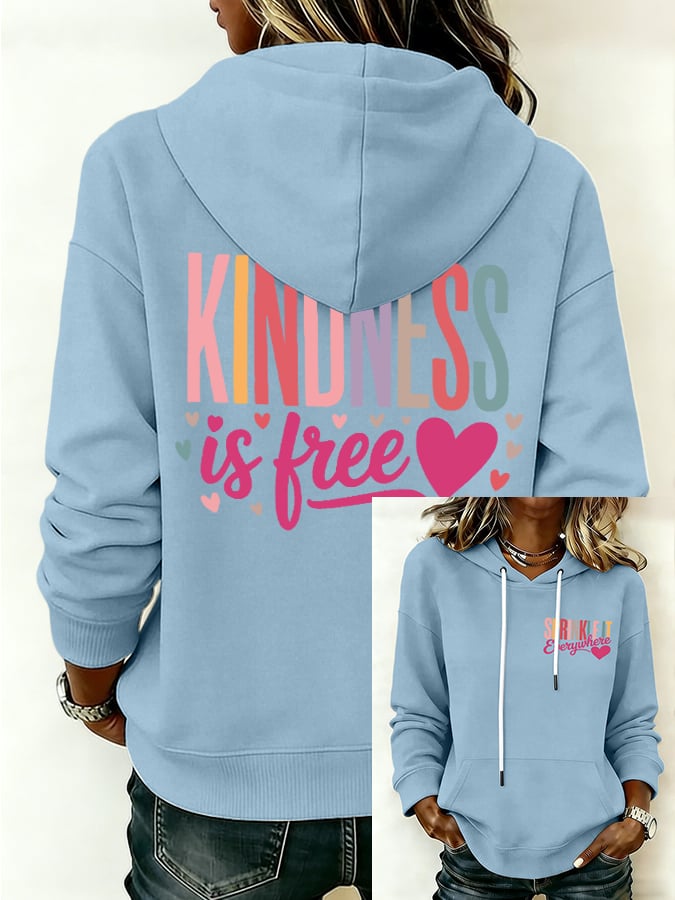 Women's Kindness Is Free Print Casual Sweatshirt