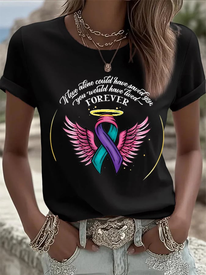 Women'S Mental Health Awareness Print Casual T-Shirt