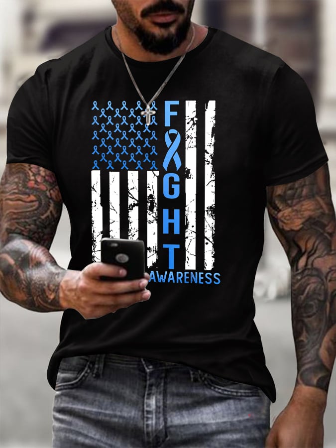 Men's Fight Awareness Print T-shirt
