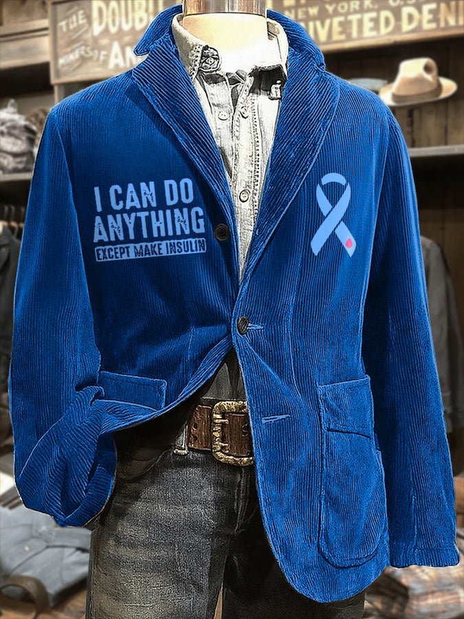 Men's I Can Do Anything Except Make Insulin Print Casual Blazer