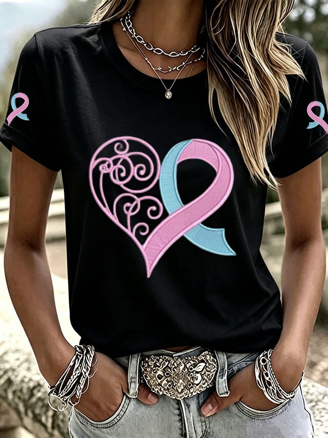 Women's Casual Print Short-Sleeve T-Shirt