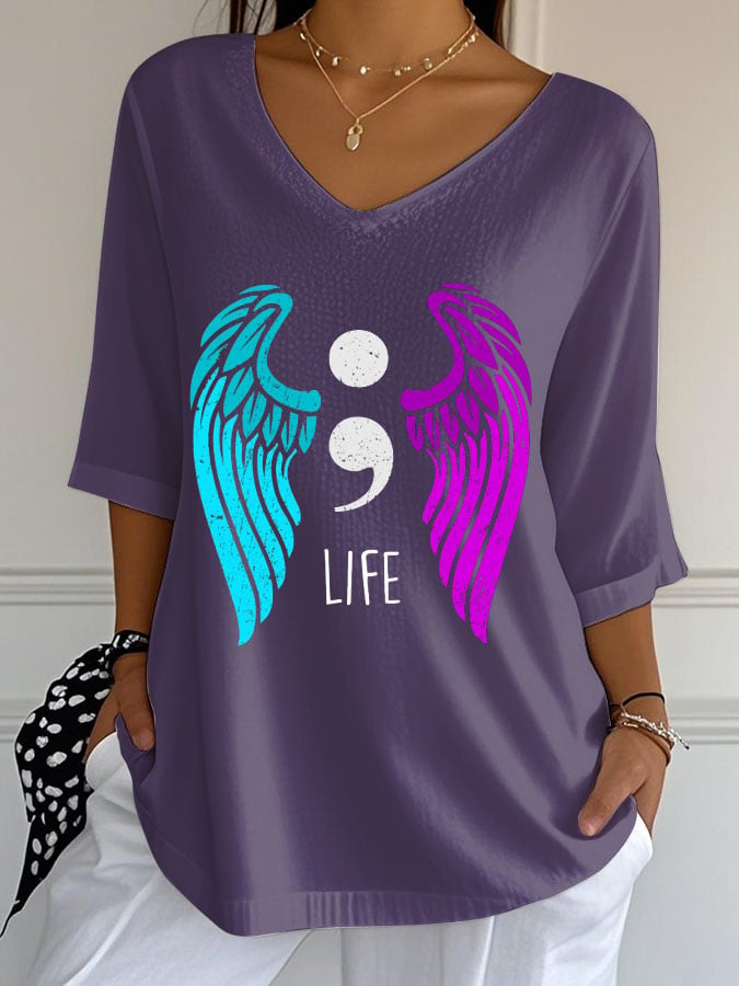 Women's Mental Health Awareness Print T-Shirt