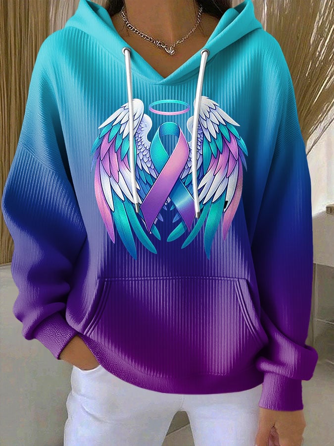 Women's Suicide Prevention Awareness Print Casual Hoodie