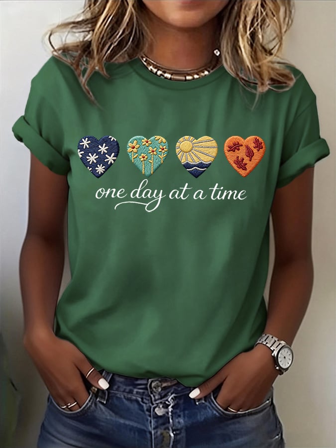 Women's One Day At A Time T-Shirt