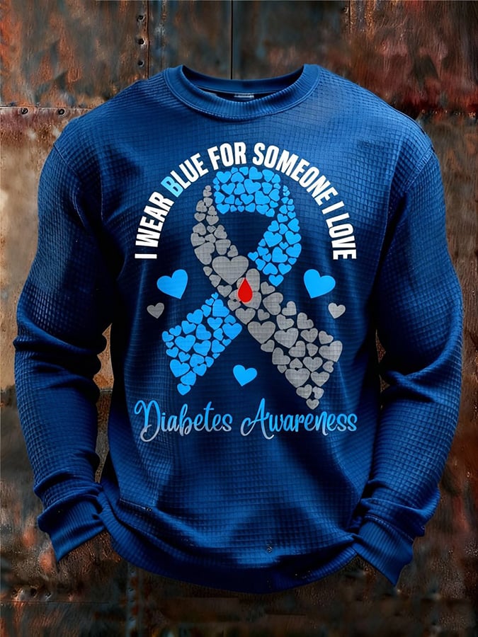 Men's “I Wear Blue For Someone I Love — Diabetes Awareness” Print T-Shirt