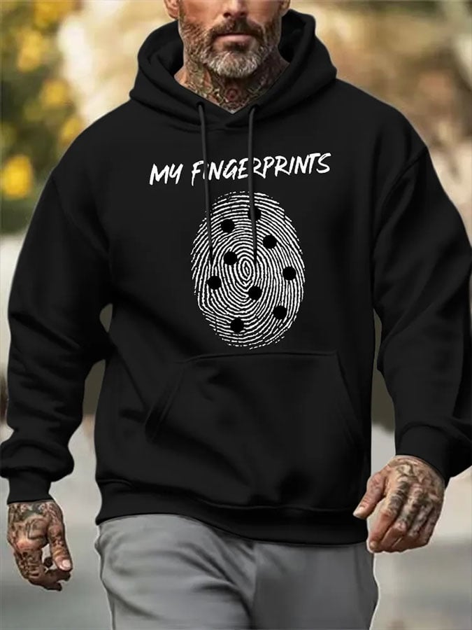 Men's My Fingerprints Diabetes Awareness Print Sweatshirt