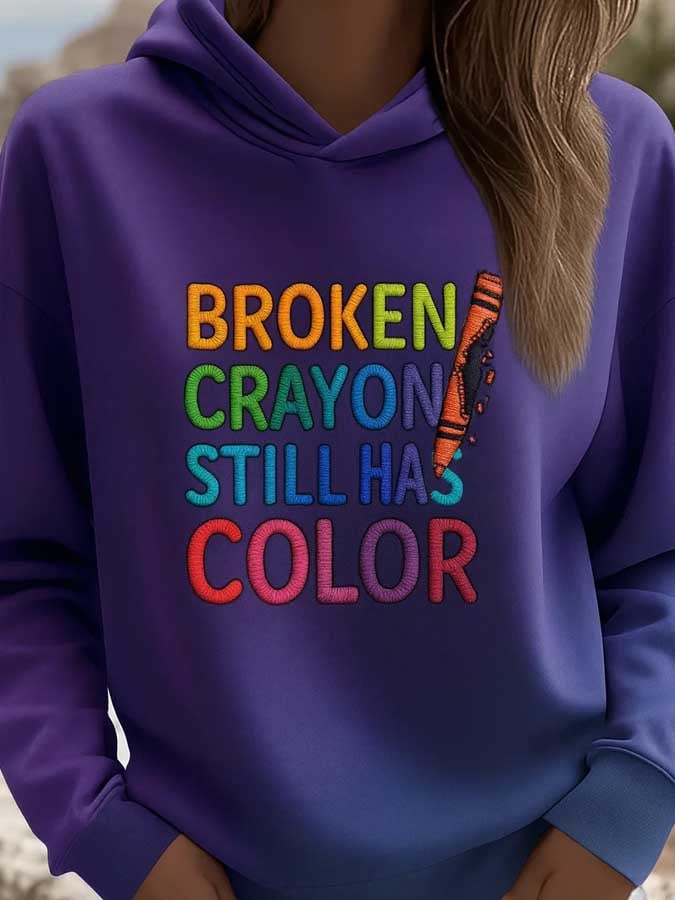 Women's Mental Health Awareness Print Casual Hoodie