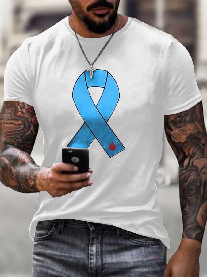 Men's Blue Ribbon Print T-shirt