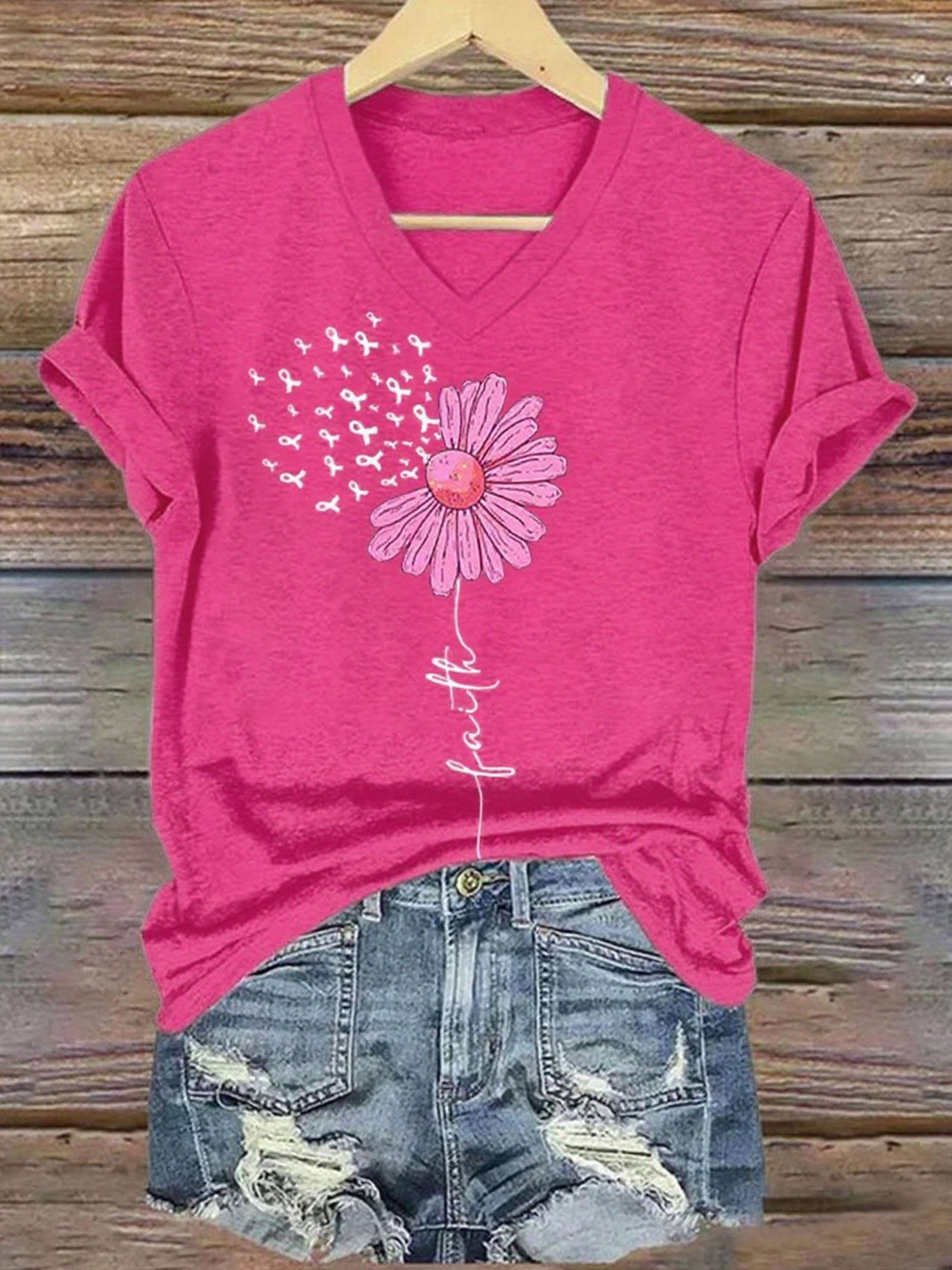 Women's Breast Cancer Faith T-Shirt