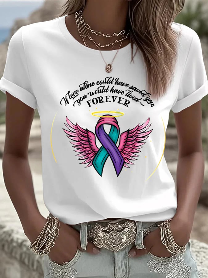 Women'S Mental Health Awareness Print Casual T-Shirt