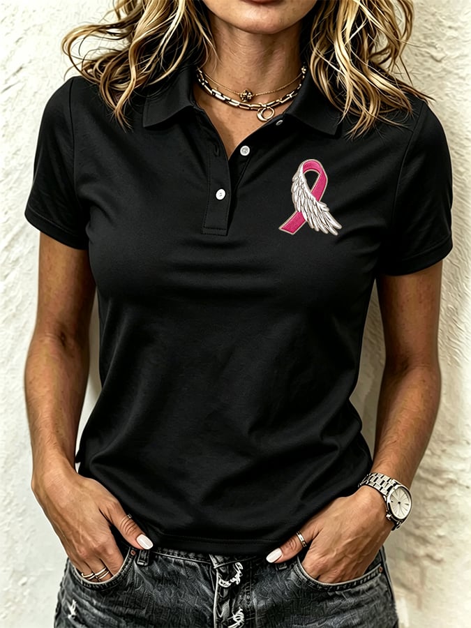 Women's Print Casual Polo Shirt