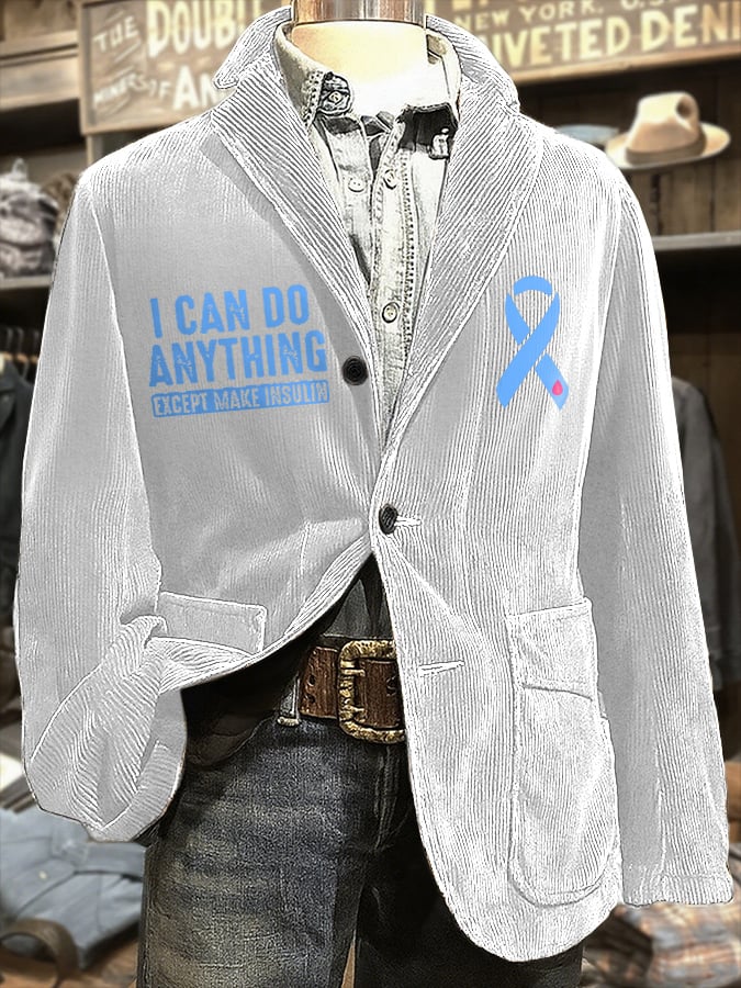 Men's I Can Do Anything Except Make Insulin Print Casual Blazer