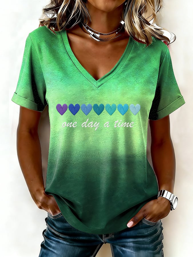 Women's One Day At A Time T-shirt
