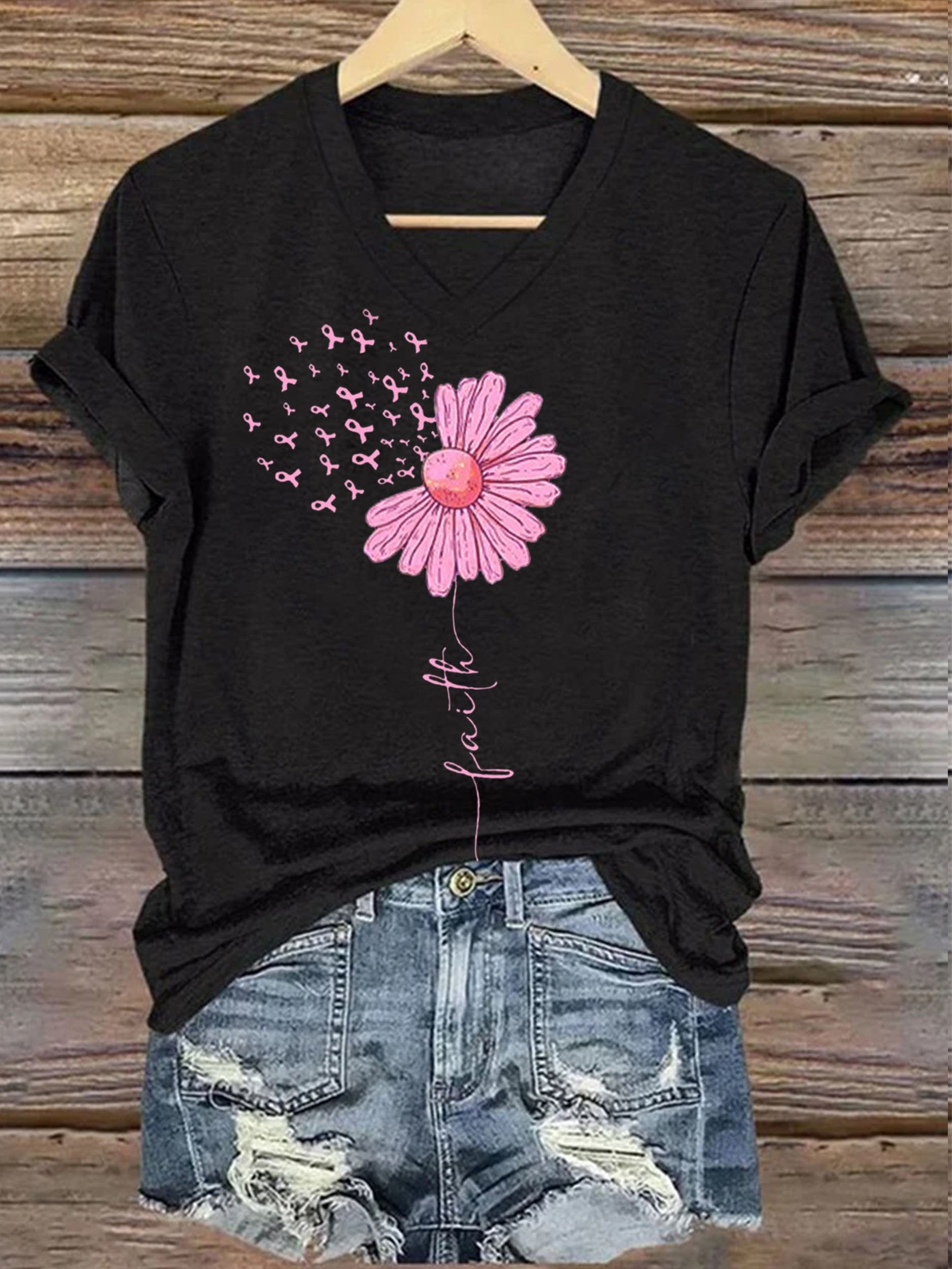 Women's Breast Cancer Faith T-Shirt