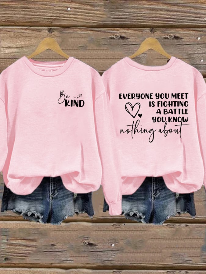 Women's Mental Health Printed Casual Sweatshirts