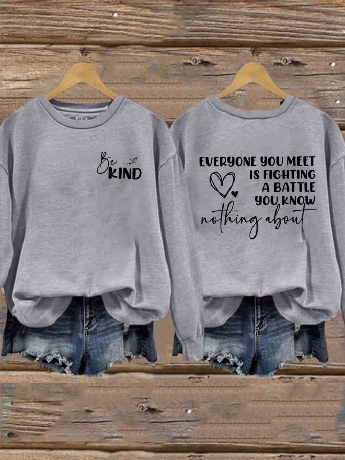 Women's Mental Health Printed Casual Sweatshirts