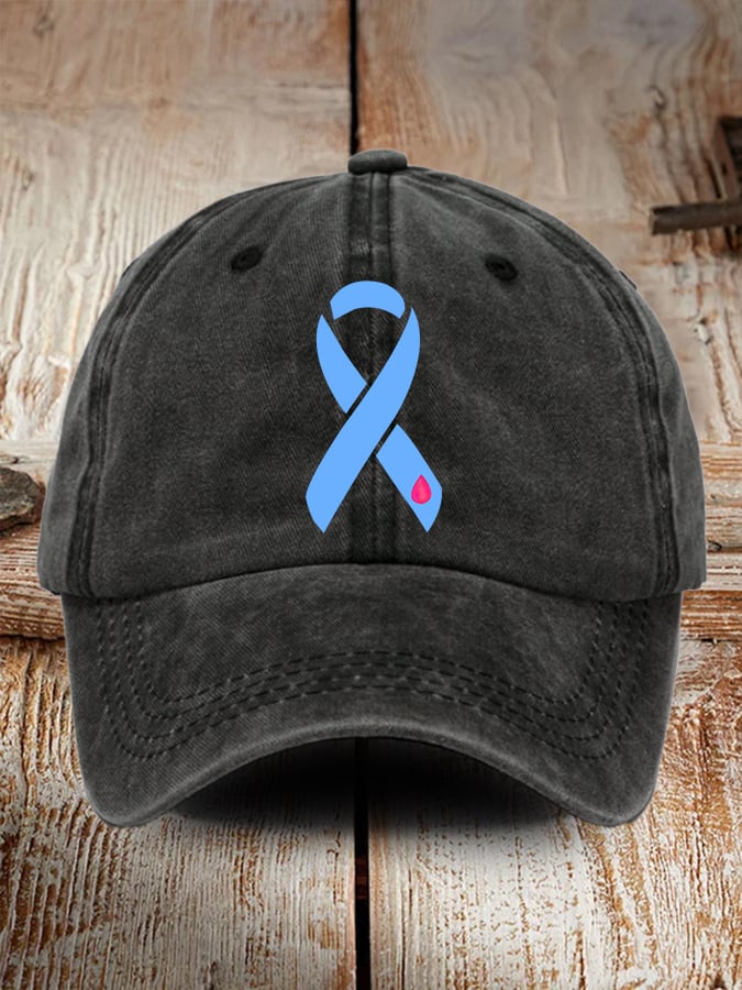 Blue Ribbon Print Baseball Cap