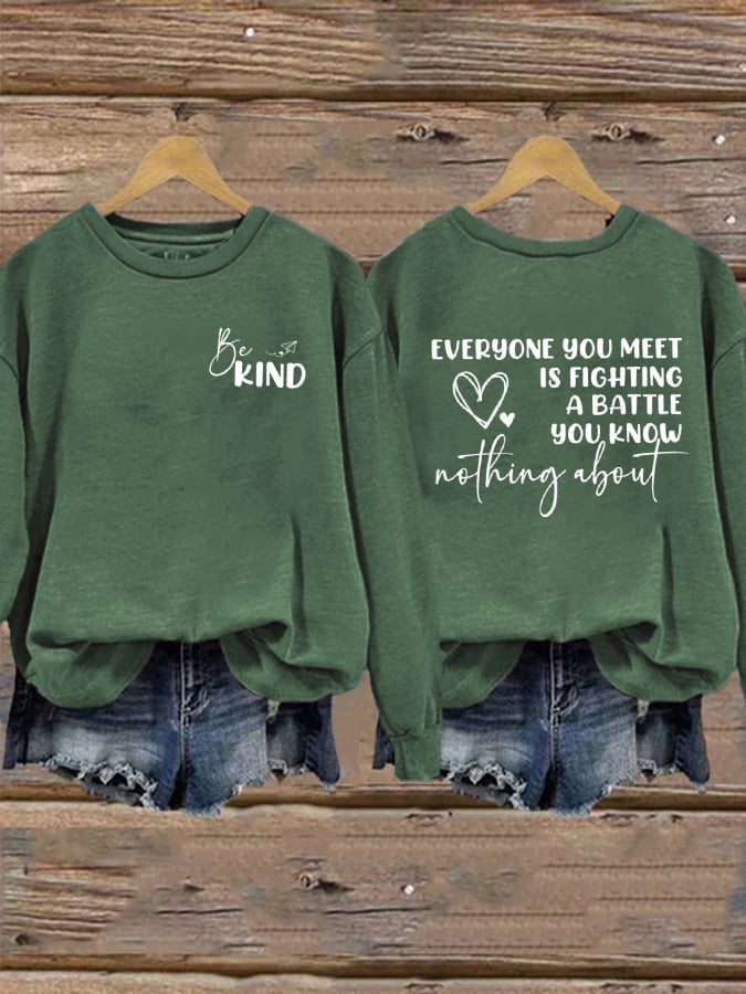 Women's Mental Health Printed Casual Sweatshirts