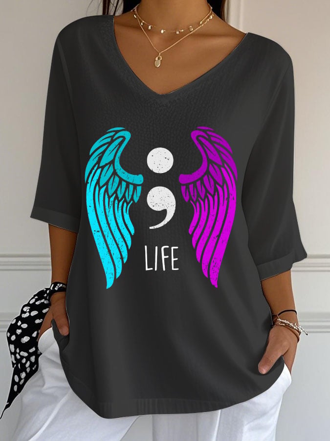 Women's Mental Health Awareness Print T-Shirt