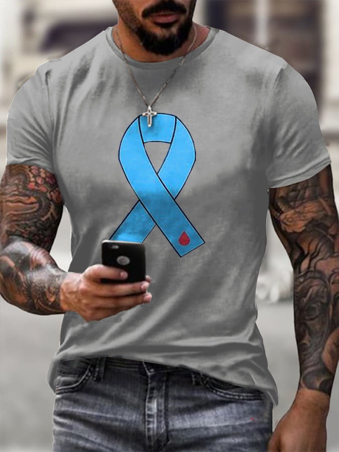 Men's Blue Ribbon Print T-shirt