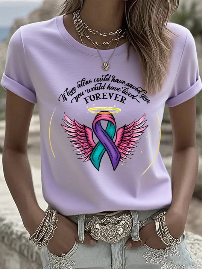 Women'S Mental Health Awareness Print Casual T-Shirt