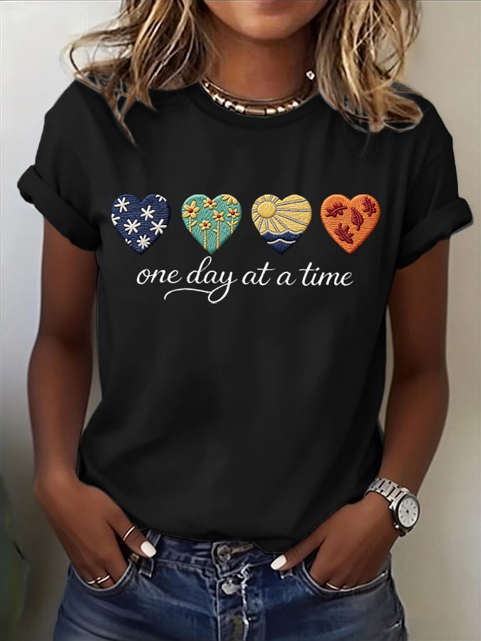 Women's One Day At A Time T-Shirt