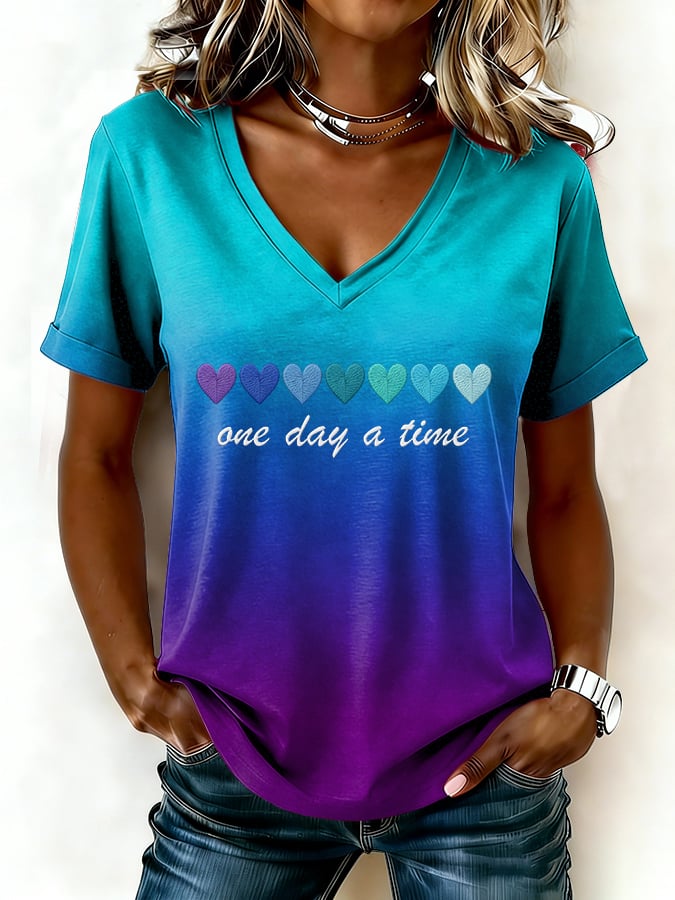 Women's One Day At A Time T-shirt