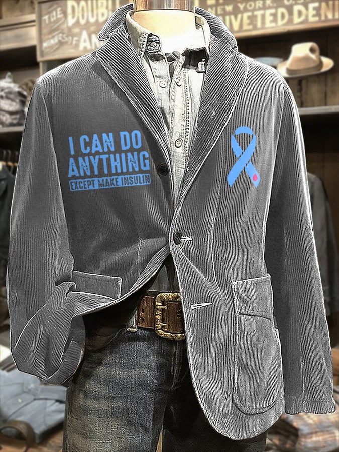 Men's I Can Do Anything Except Make Insulin Print Casual Blazer