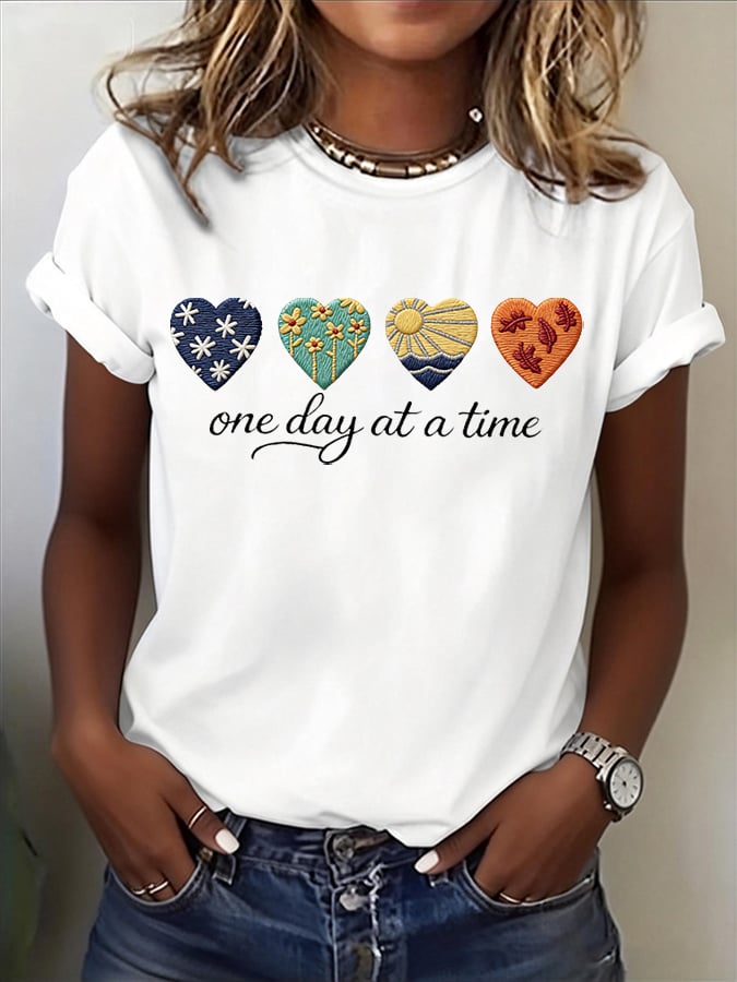Women's One Day At A Time T-Shirt