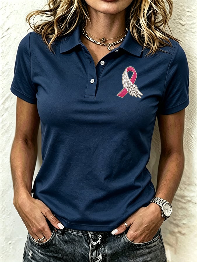 Women's Print Casual Polo Shirt