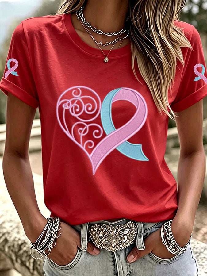 Women's Casual Print Short-Sleeve T-Shirt