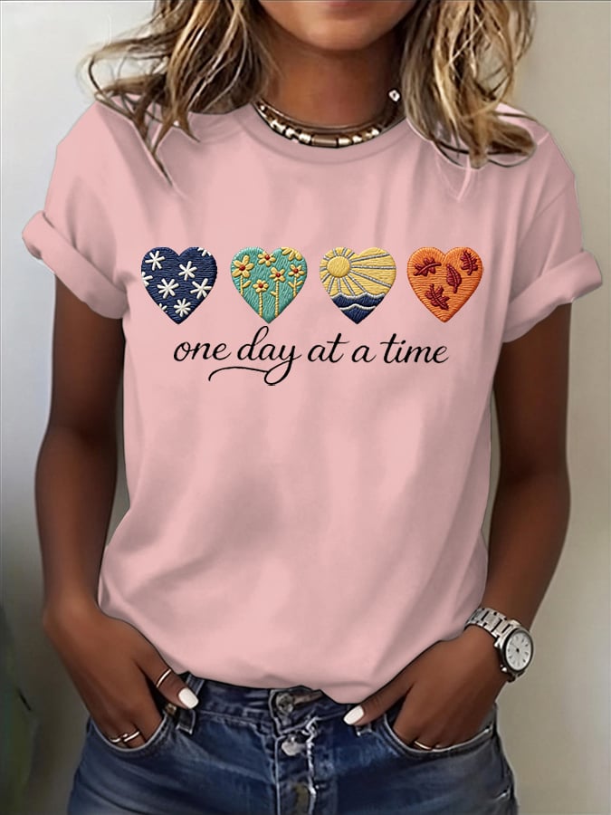 Women's One Day At A Time T-Shirt
