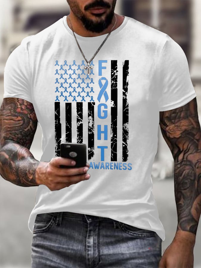 Men's Fight Awareness Print T-shirt