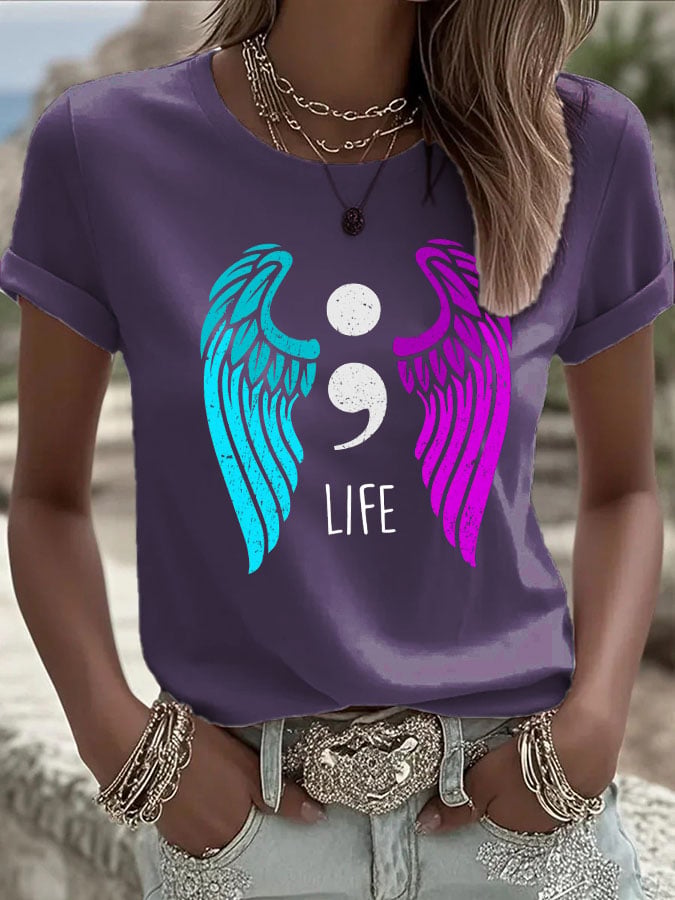 Women's Mental Health Awareness Print T-Shirt