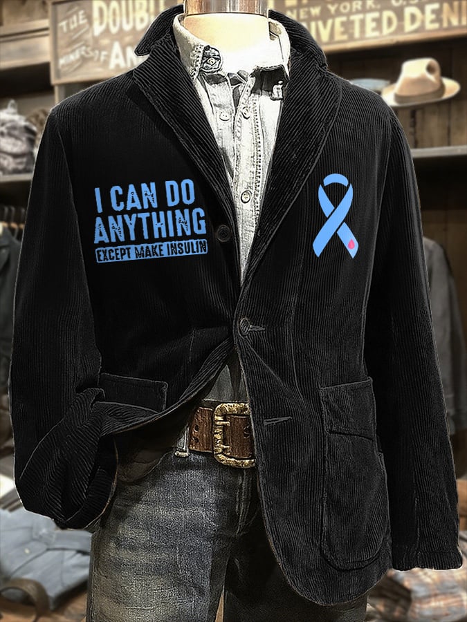 Men's I Can Do Anything Except Make Insulin Print Casual Blazer