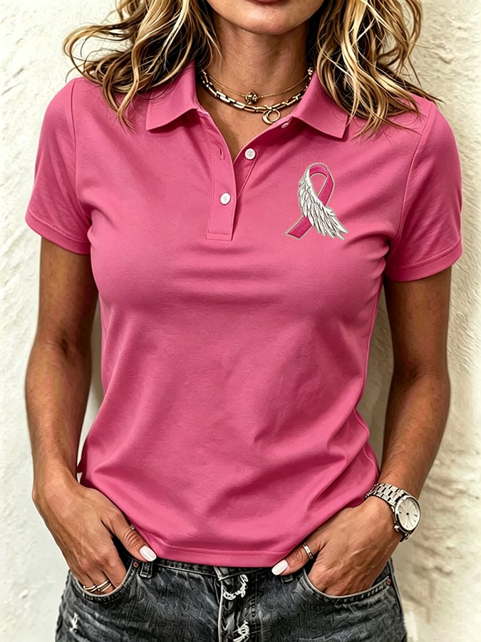 Women's Print Casual Polo Shirt