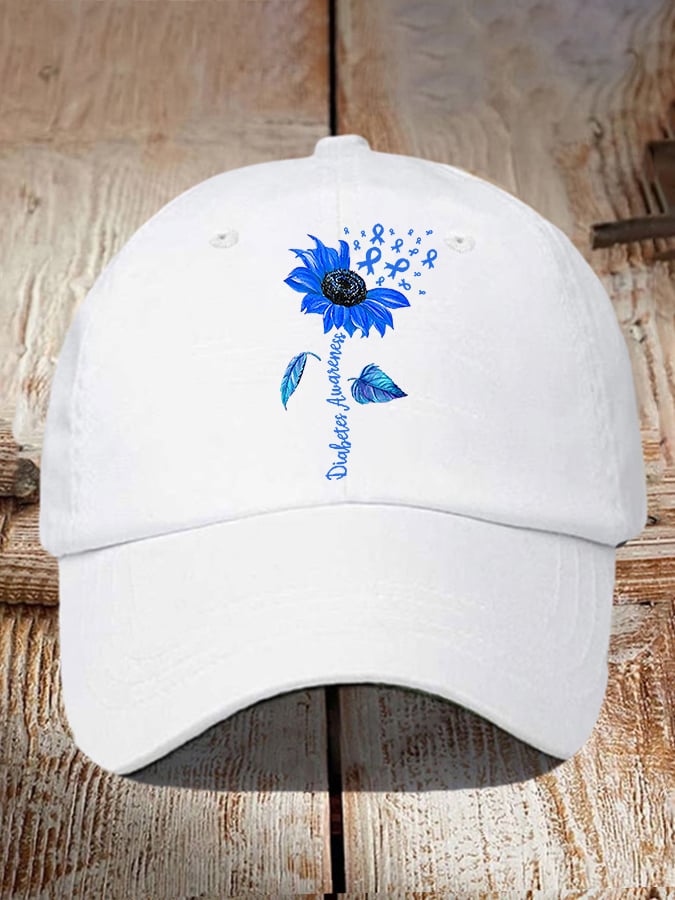 Unisex Retro Sunflower Diabetes Awarenes Hat