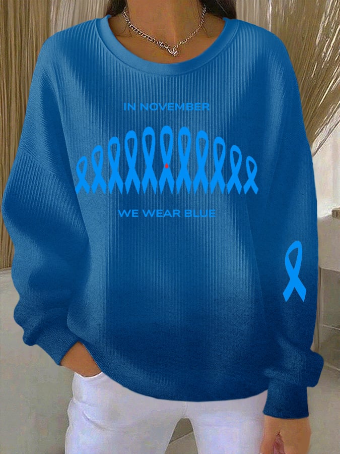 Women's Diabetes Awareness Month Print Sweatshirt