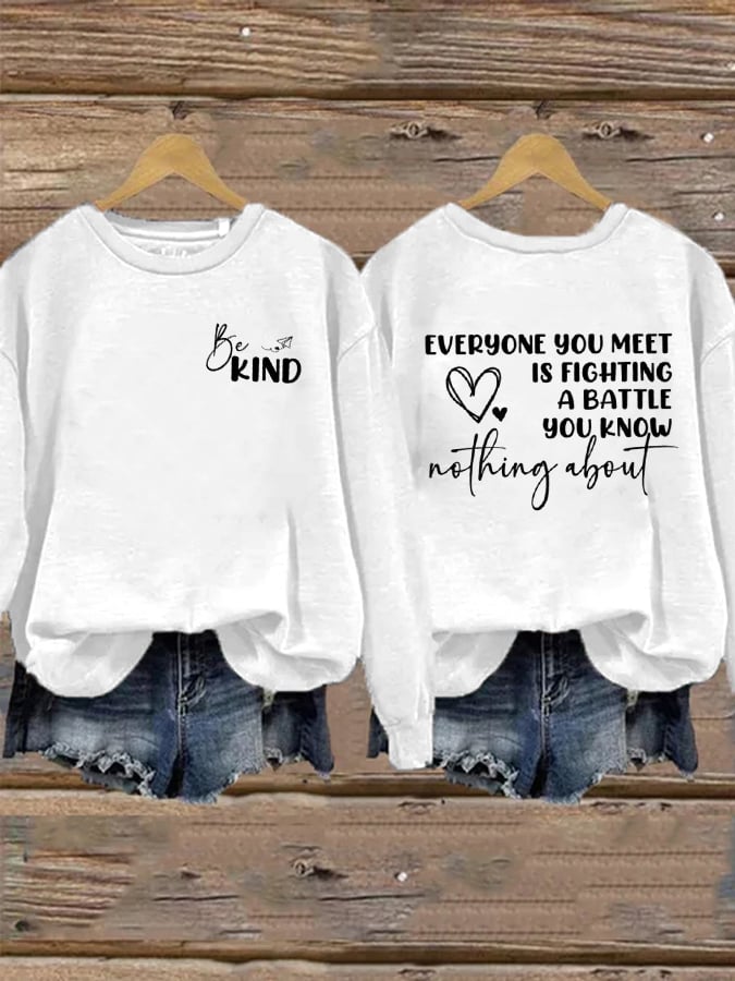 Women's Mental Health Printed Casual Sweatshirts