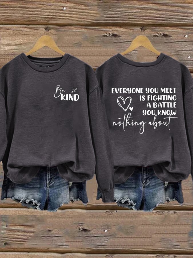 Women's Mental Health Printed Casual Sweatshirts