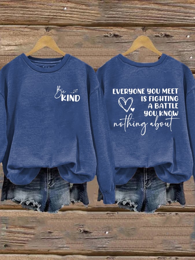 Women's Mental Health Printed Casual Sweatshirts