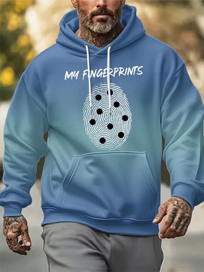 Men's My Fingerprints Diabetes Awareness Print Sweatshirt